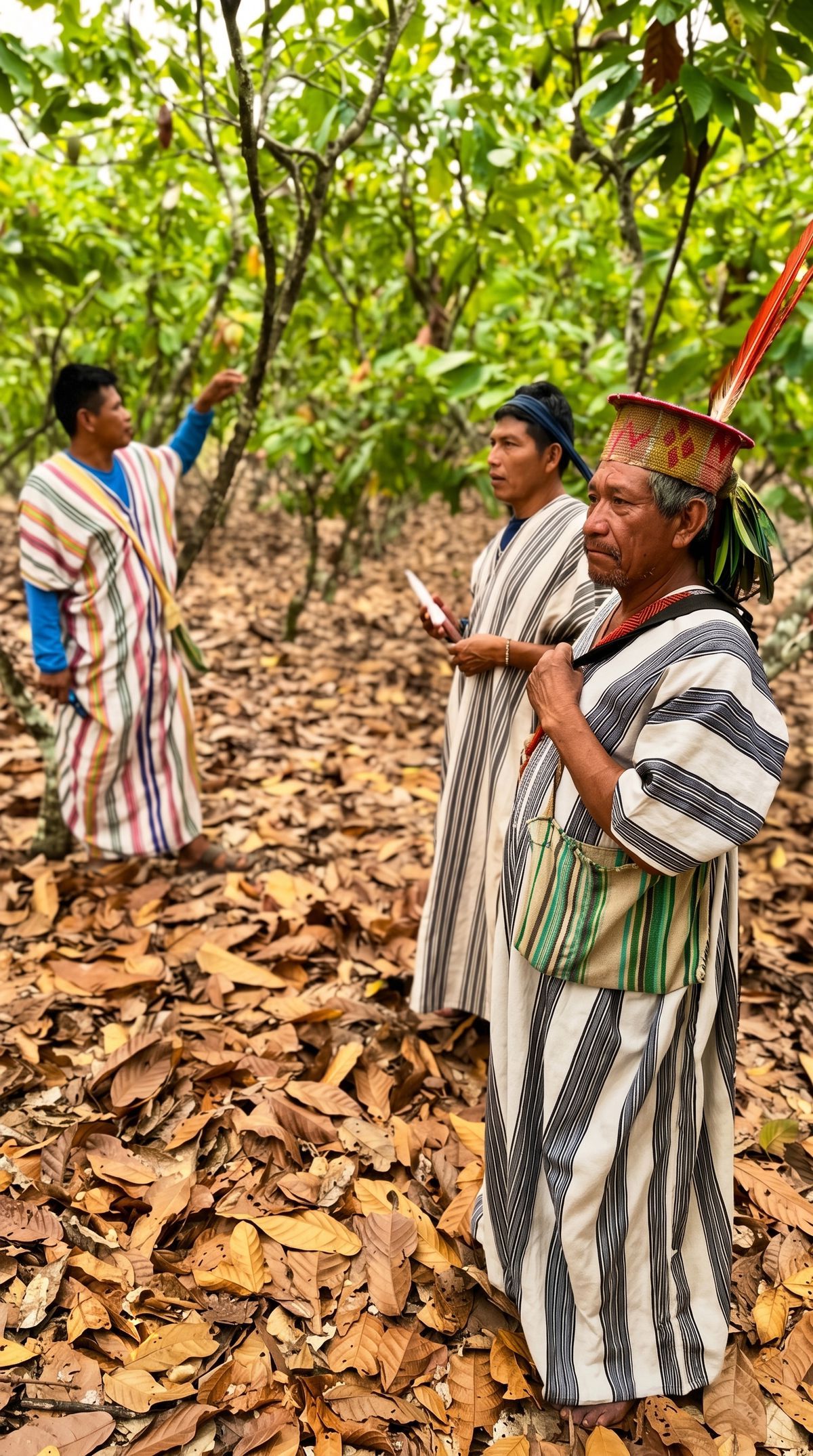 An Asháninka grower in the forest